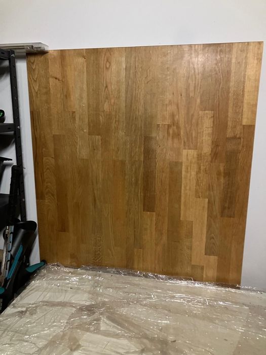 Wyspa + Blat z litego drewna dębowego klejonego