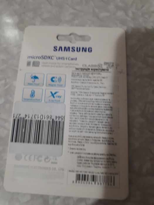 Нова Карта Samsung EVO Plus micro SDXC 128 GВ в комплекті з SD адаптер