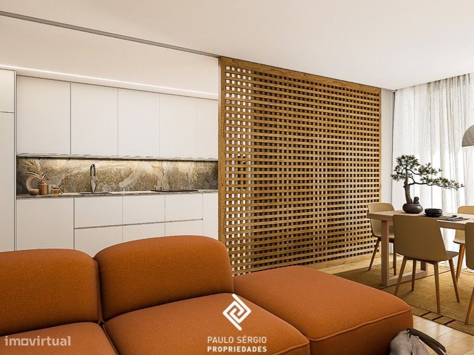 Luxuoso apartamento T1 no centro da Trofa