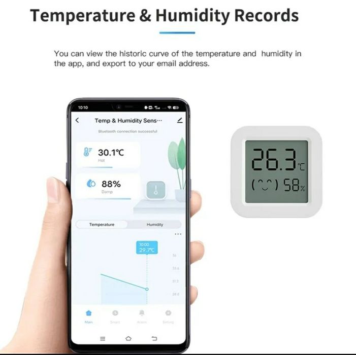 Датчик температури та вологості Tuya Smart