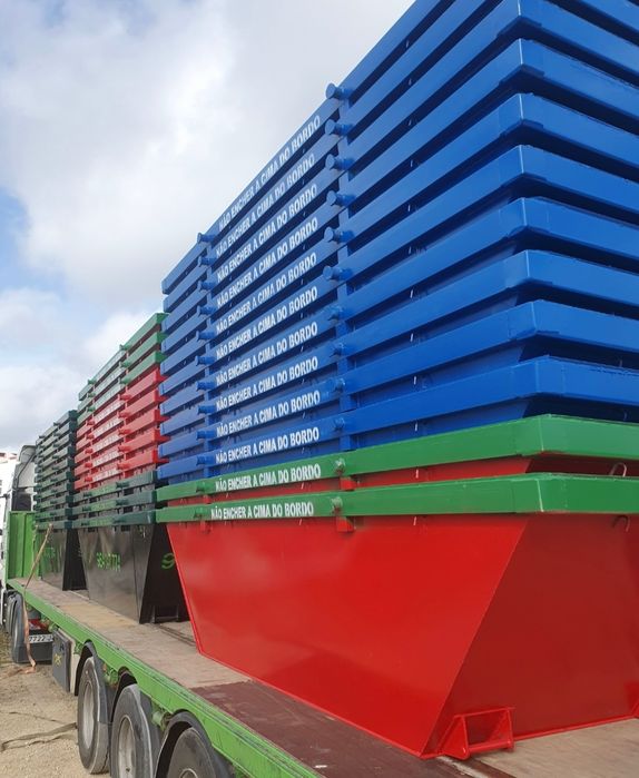 CONTENTORES para entulho e resíduos de obras