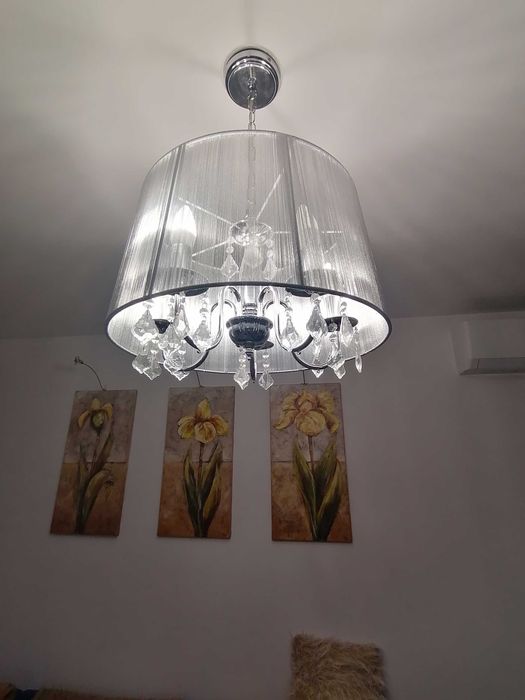 Lampa Glamour szara/srebrna