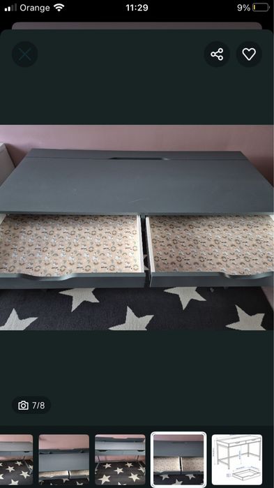 Biurko ikea Alex szare
