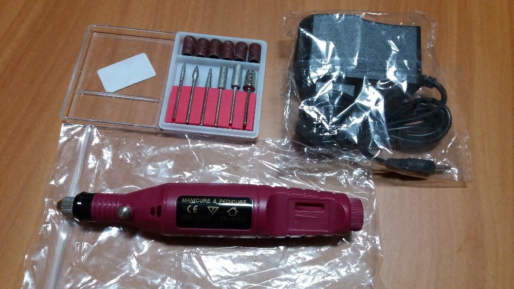 Maquina Broca rotativa para manicure pedicure unhas gel c/ acessorios