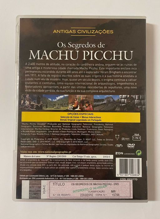 National Geographic - Antigas Civilizações os Segredos de Machu Picchu