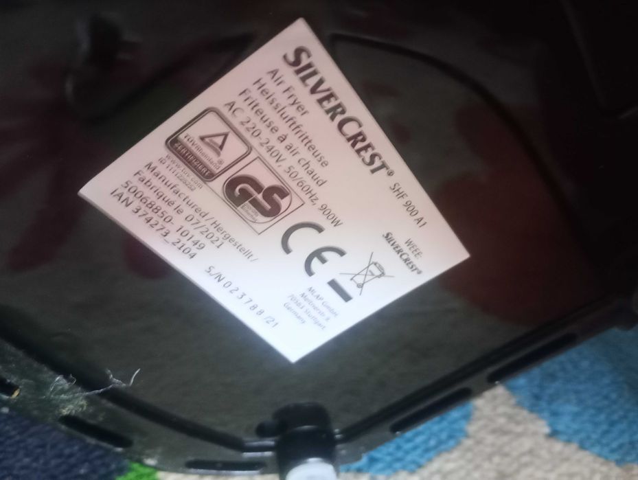 Air fryer shf 900 a1 900w