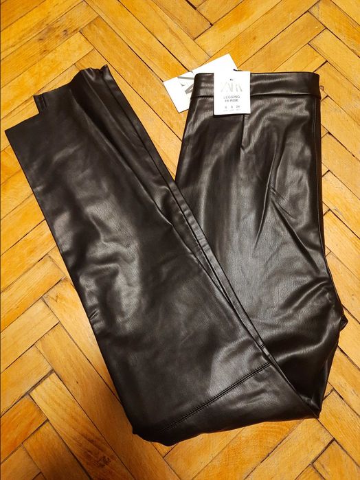 Леггенсы кожаные Zara, р. S