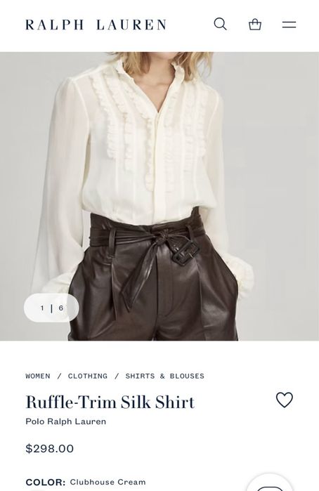 Шовкова блуза Polo Ralph Lauren