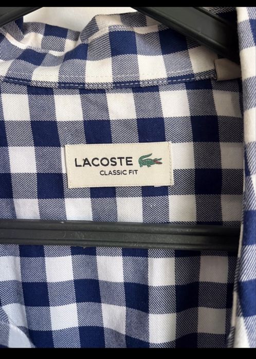 Camisa quadrados lacoste
