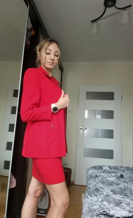 Elegancki komplet sukienka marynarka Pamina