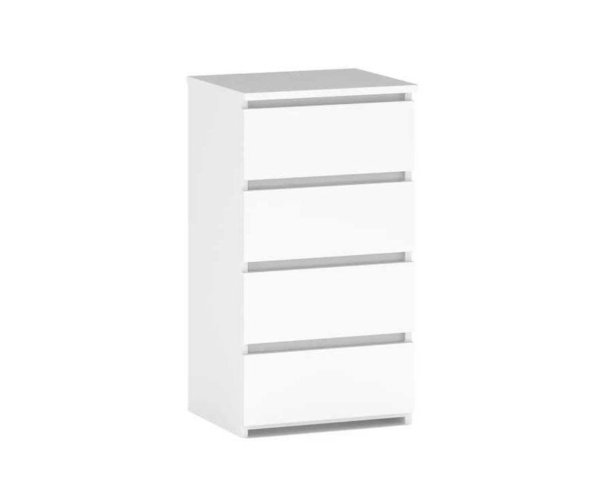 Новий комод Бруклін 4ш колір білий та дуб крафт золотий