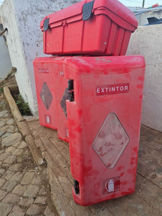 Caixa PVC plastico para extintor