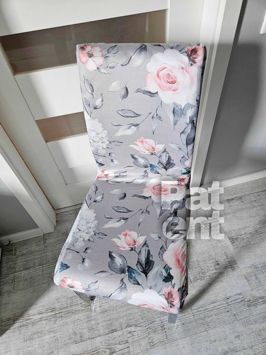 Pokrowce na krzesła elastyczne 4 sztuki wzorzyste kwiaty piwonie