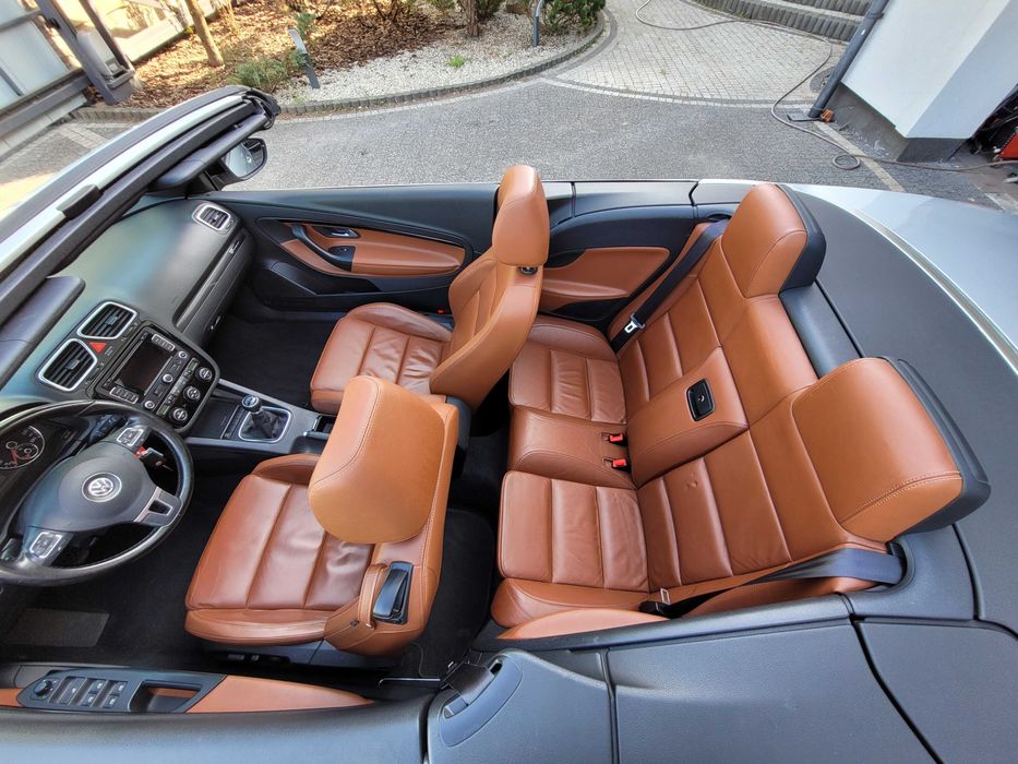 VW Eos 1,4TSI klimatronik NAVI elektryka brązowe skóry panorama 129tys