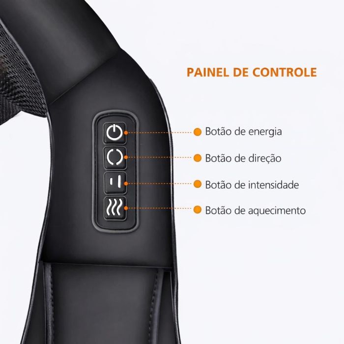 Snailax Massajador Shiatsu Pescoço/Ombros Recarregavel