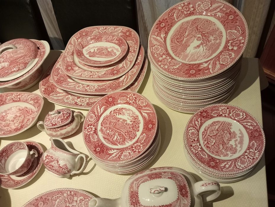 Serviço de louça inglesa "Woodland Burslem England"