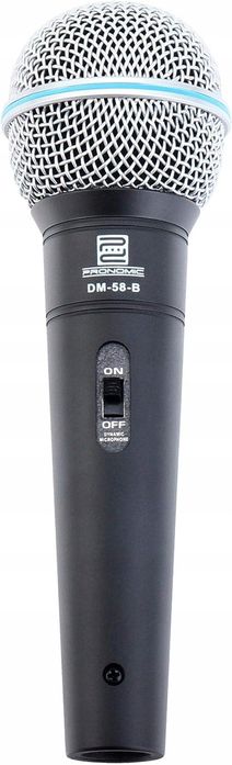 Mikrofon wokalny dynamiczny DM-58-B Pronomic zestaw etui