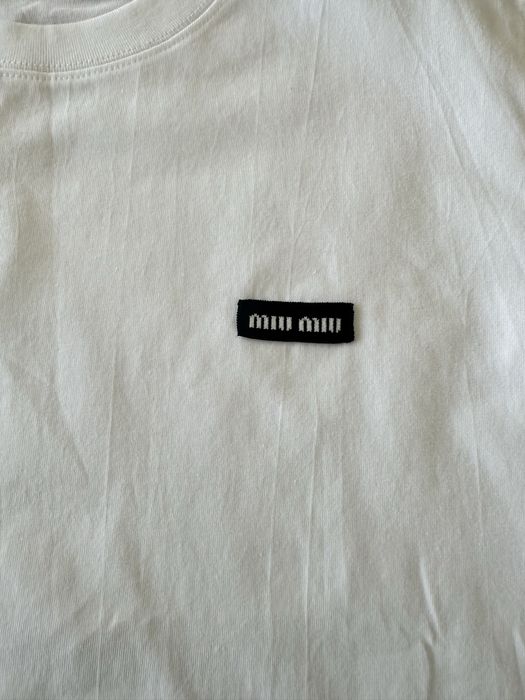 T-Shirt koszulka  Miu Miu bialy- rozm.S/M