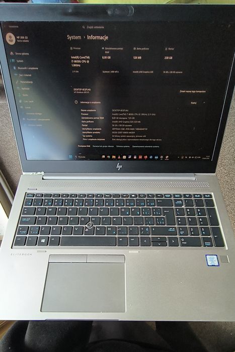 HP EliteBook 850 G5 | i7 8. Gen | SSD | Windows 11 | Stan ! IDEALNY!