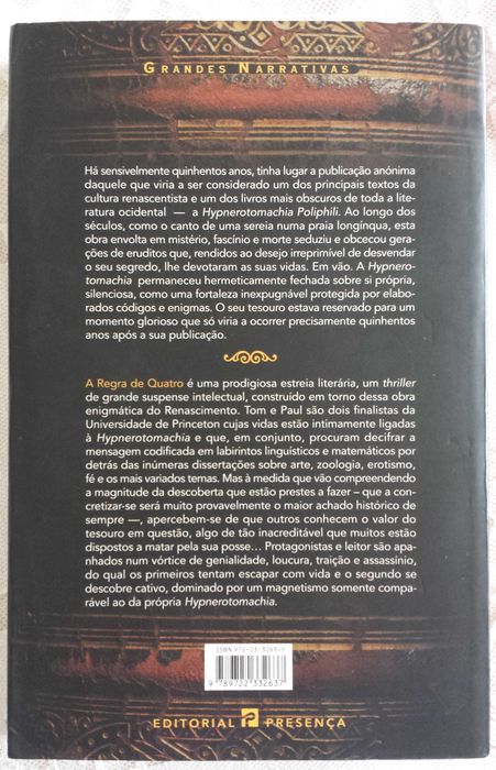 Livro «A Regra de Quatro» de Ian Caldwell e Dustin Thomason