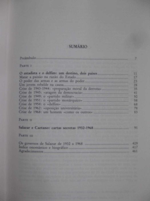 Salazar Caetano Cartas Secretas 1932 /1968 de José Ferreira Antunes