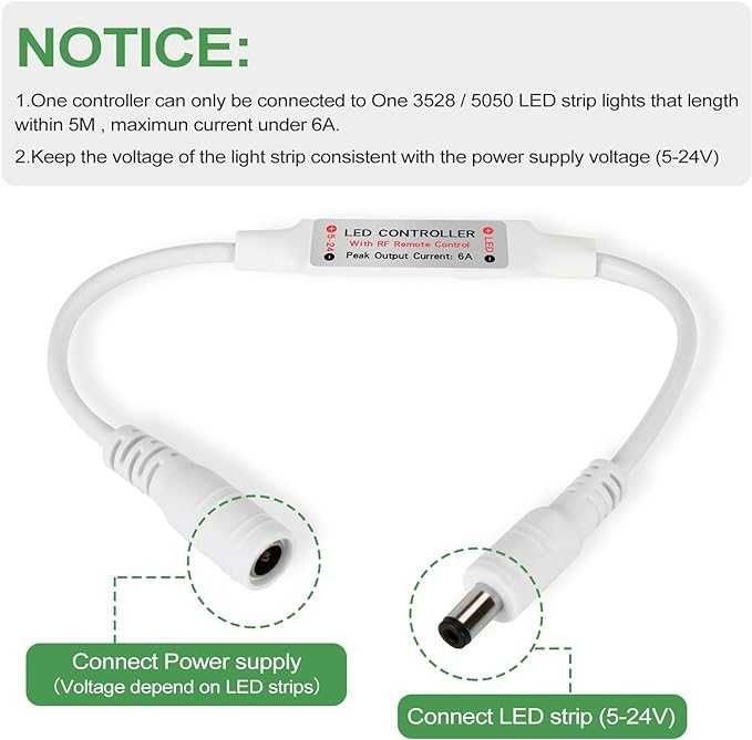 Kontroler LED z pilotem RF z 14 przyciskami 5-24 V Mini RF VIPMOON