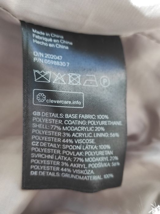 Płaszcz sztuczne futerko  H&M roz. 38 M  beż