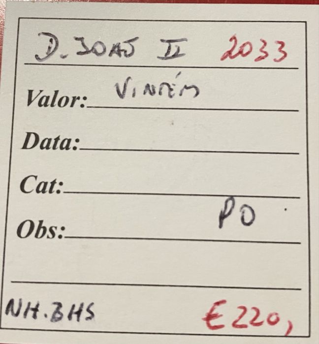 Moeda (2033) D. Joao II - Vintem