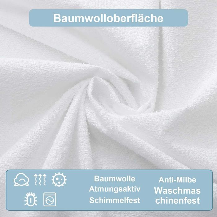 Чехол защитный для матраса на молнии водонепроницаемый белый 3 раз. от