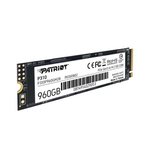 Накопичувач SSD M.2 Patriot P310 960GB NVMe 2280 PCIe 3.0x4