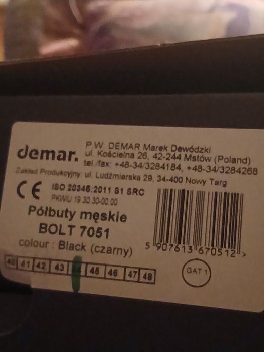 Buty robocze Demar BOLT 7051 rozm..44