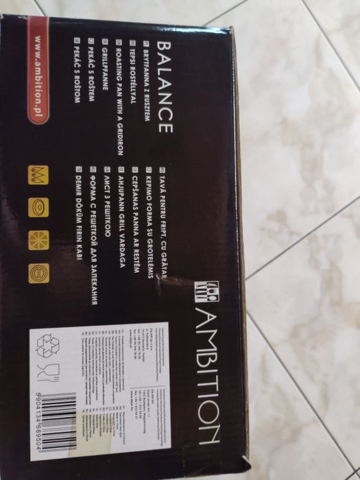 Duża brytfanna z rusztem