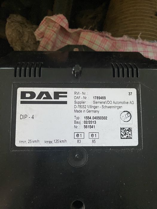 Щиток приборів Даф105