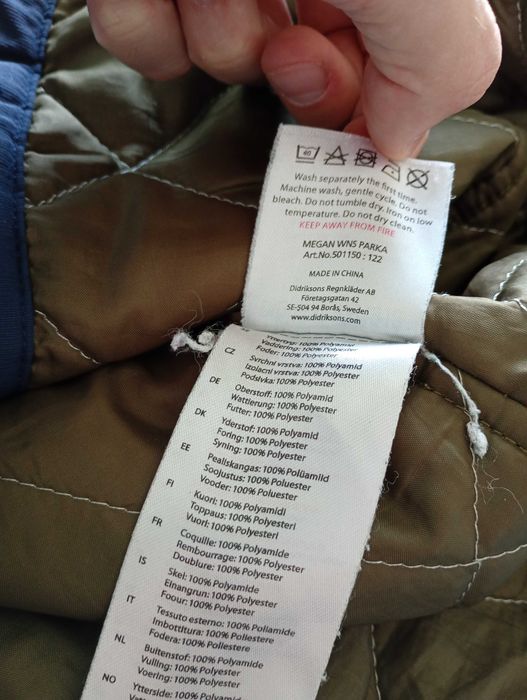 Damska wodoodporna kurtka Didriksons Parka - rozmiar 36 (S), granatowa