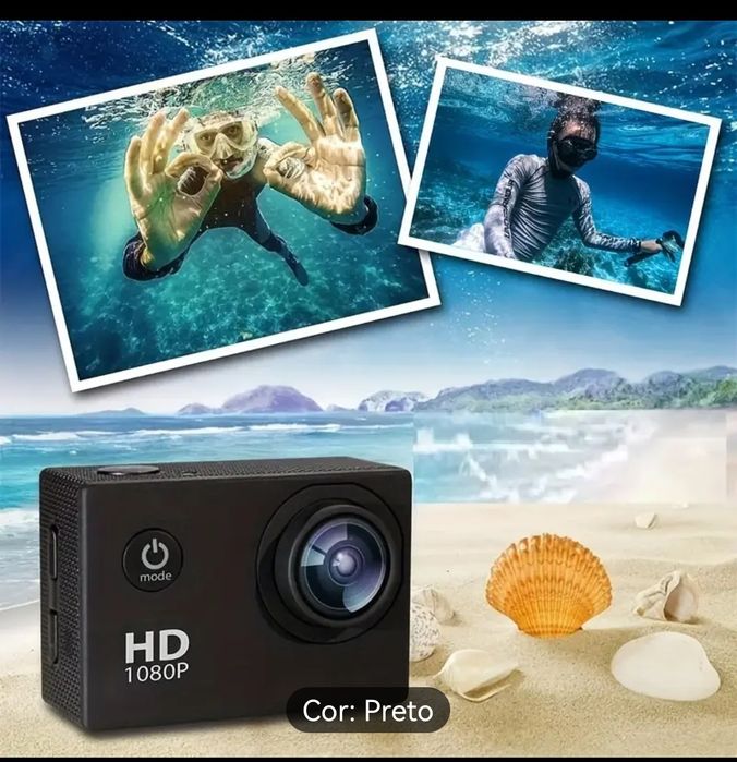 Vendo câmara go pro, com acessorios(moto, capacete) +pega+cartão 64gb