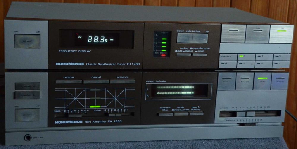 Nordmende PA 1260 TU 1260 zestaw stereo wzmacniacz tuner