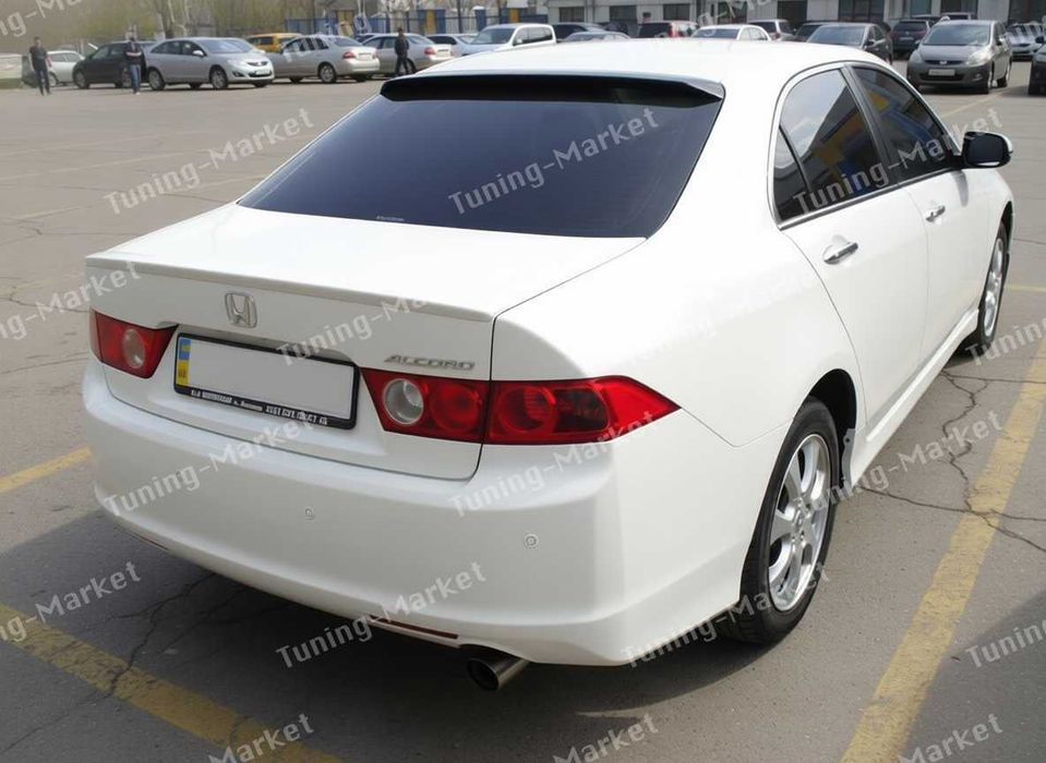 Лип спойлер сабля на багажник Honda Accord 7, Козырек Бленда на заднее стекло Хонда Аккорд 7