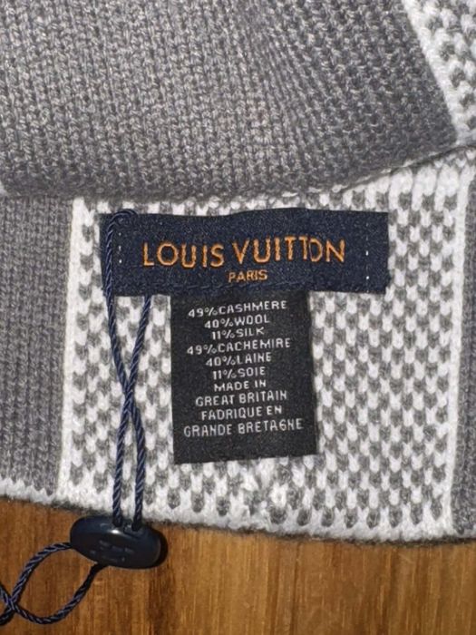 Louis vitton czapka biało szara