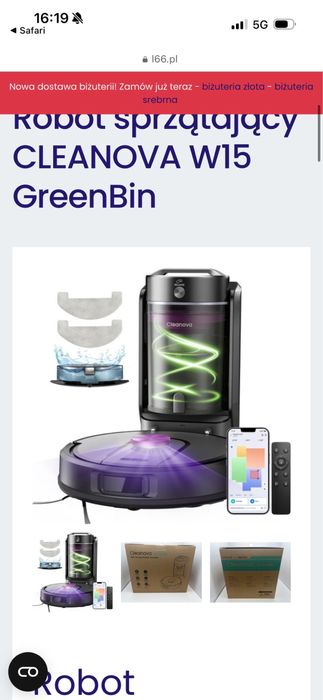 Robot cleanova W15 GreenBin