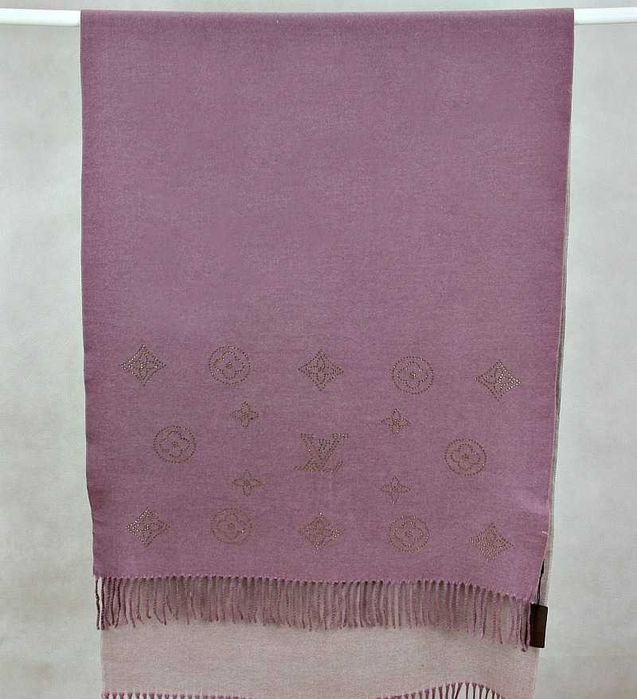 Szal szalik Fioletowy Louis Vuitton Cyrkonie Nowy