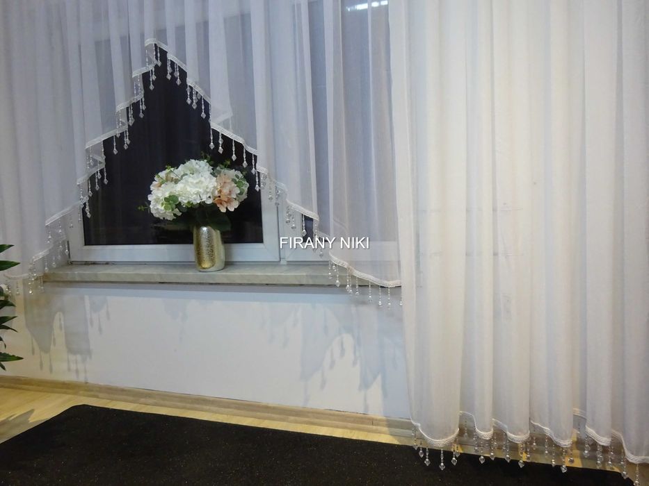 firana balkonowa z koralikami 600x250 nr 168