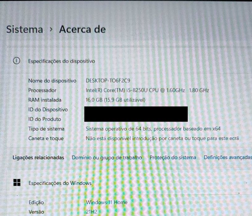 Dell Latitude 5590 – Intel i5 8250u – 16 GB RAM DDR4 – Nvme 256 GB