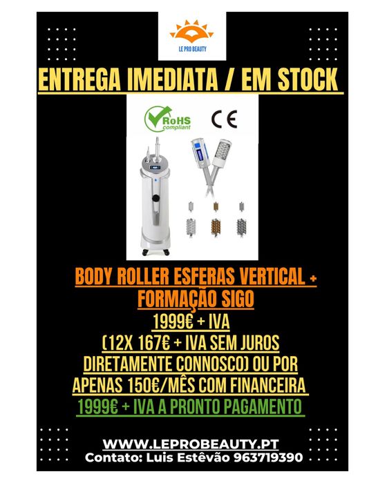 Máquina Endosferas portátil + 1 ano garantia + Curso  Formação