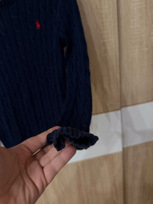 Sweter Polo Ralph Lauren S warkocz nowa kolekcja granatowy jak nowy