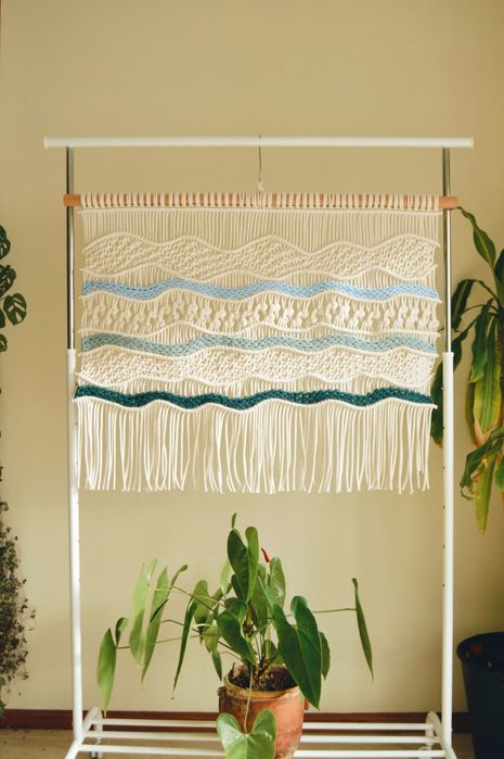Painel decorativo em macramé