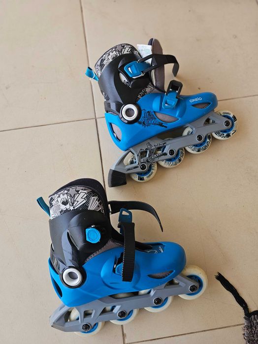Patins em linha + Set 3 Proteções Criança