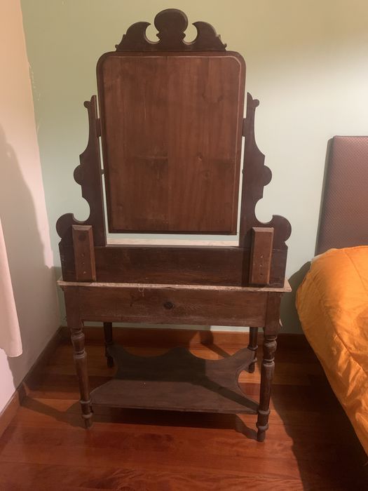 Toucador madeira e pedra mármore