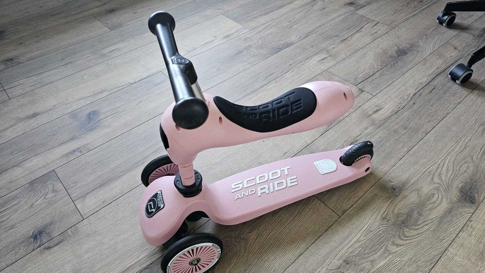 SCOOTANDRIDE 2w1 Jeździk i hulajnoga 1-5 lat Rose, stan bdb+