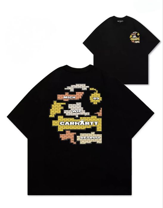 Футболки Carhartt Logo унисекс кархарт тишка чирная Новинки