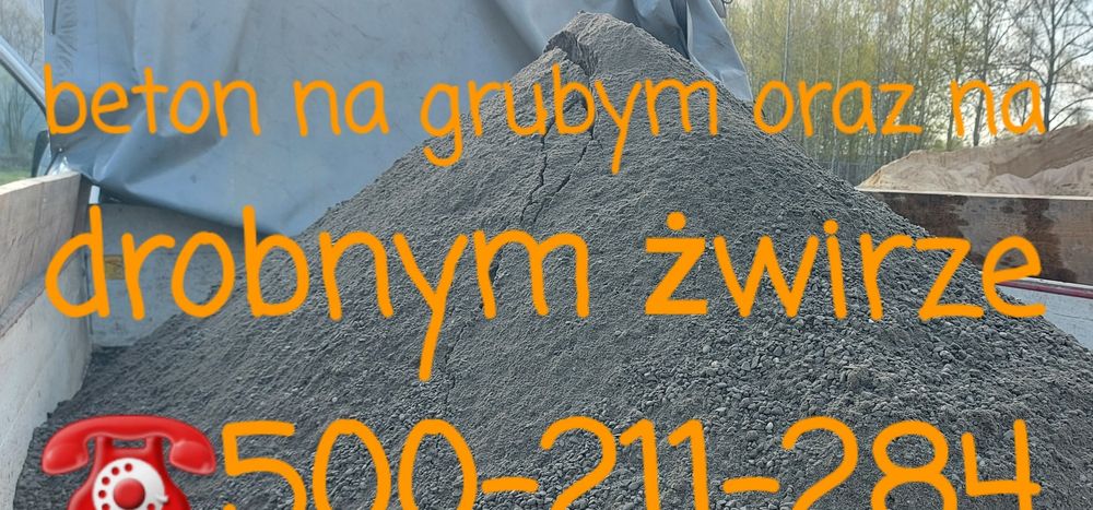 Beton suchy pół-suchy także w SOBOTY zaprawa piasek żwir